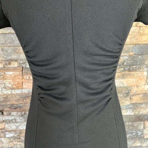 Carole Little Black Sheath Midi Dress with Notched Collar - Picture 6 of 12